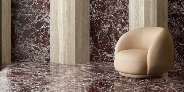 Rosso Levanto Marble Porcelain Tiles and Slabs - Polished