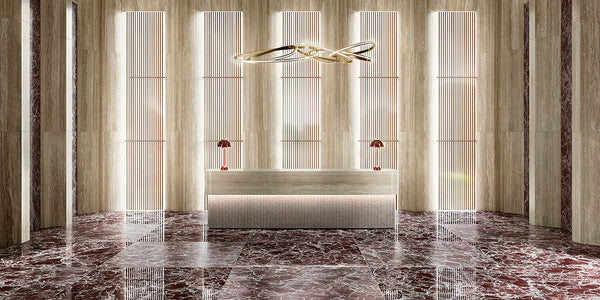 Rosso Levanto Marble Effect Infinity Tiles - Polished