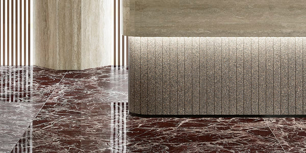 Rosso Levanto Marble Effect Infinity Tiles - Honed