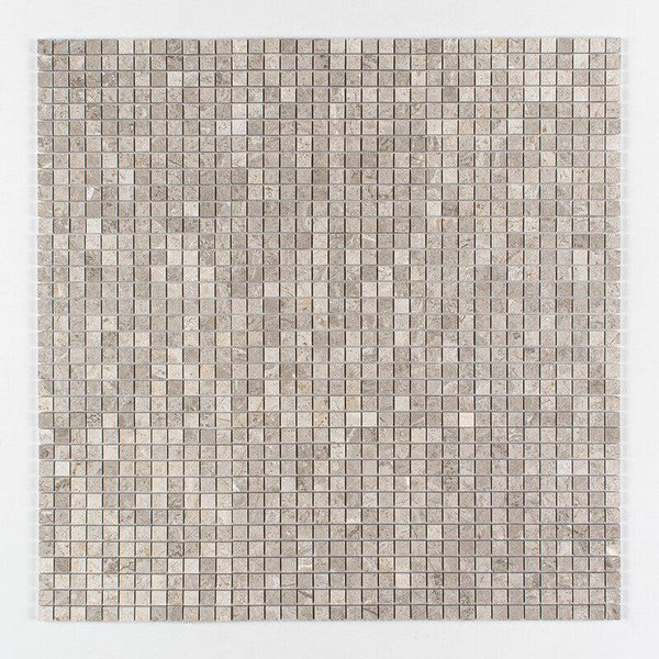 Silver Clouds Marble 25 mm Square Stackbond Mosaic - Polished