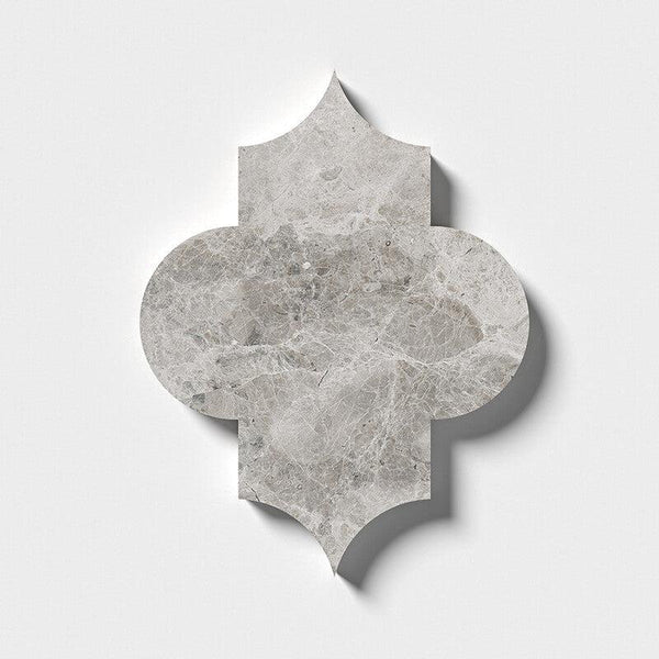 Silver Clouds Marble Arabesquette Tiles - Polished