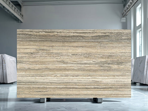 Silver Travertine Slabs - FS78405808 - 3370 x 1750 x 20 mm