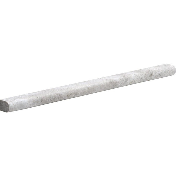 Silver Clouds Marble Classic Bullnose Pencil Liner - Honed