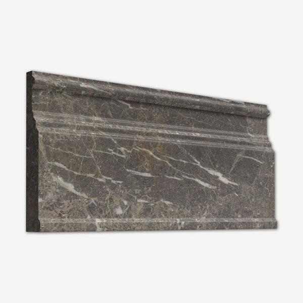 Silver Drop Marble Base Skirting - Polished