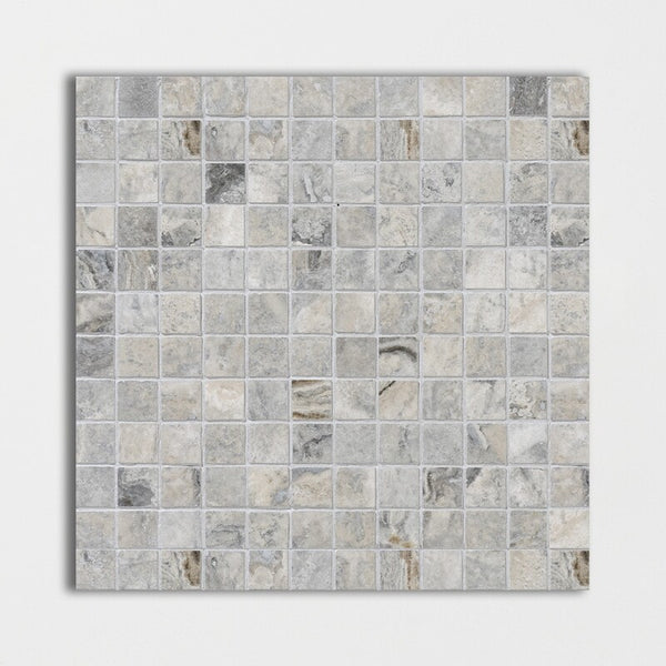 Silverado Travertine 25 mm Square Stackbond Mosaic - Honed