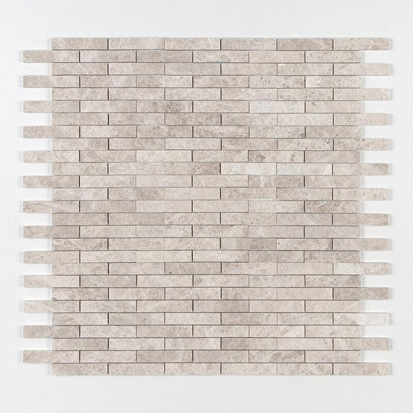 Silvero Marble 152 X 32 mm Rectangle Brickbond Mosaic - Honed