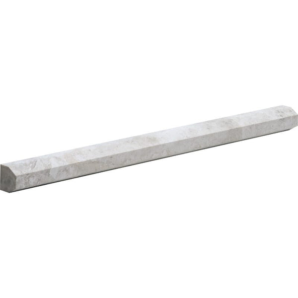 Silvero Marble Modern Bullnose Pencil Liner - Honed