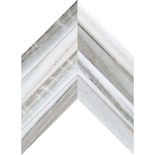 Skyline Marble Chevron Tiles - Honed