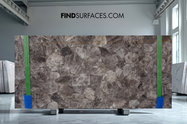 Smoky Quartz Semiprecious Slabs - FS20234026 - 2400 x 1200 x 20 mm