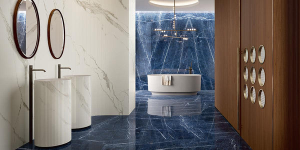 Sodalite Blue Marble Porcelain Tiles and Slabs - Polished