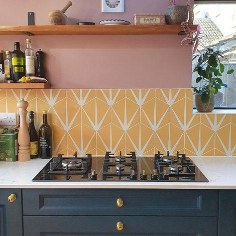 Starburst Mustard Porcelain Tiles