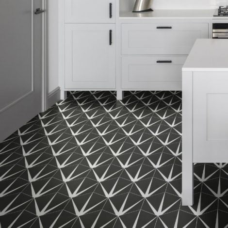 Starburst Nero Porcelain Tiles