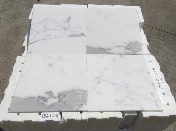 Statuario Venato Marble Tiles - Honed - FS184HCA1