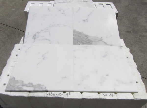 Statuario Venato Marble Tiles - Honed - FS185HCA1