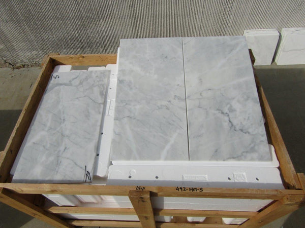 Statuario Venato Marble Tiles - Honed - FS492HMS