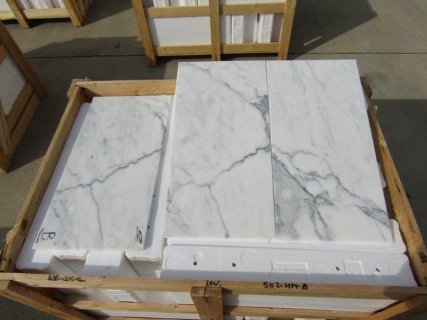 Statuario Venato Marble Tiles - Honed - FS502HMB