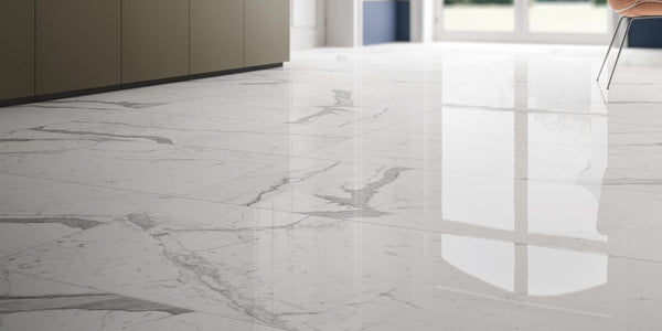 Statuario Marble Effect Tiles - Polished