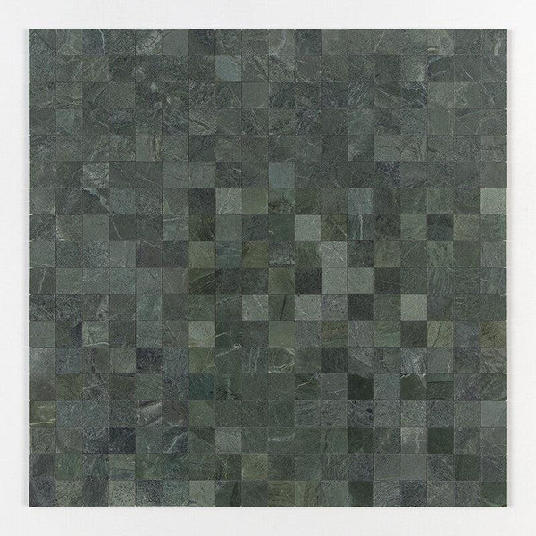 Verde Tia Marble 50 mm Square Stackbond Mosaic - Honed