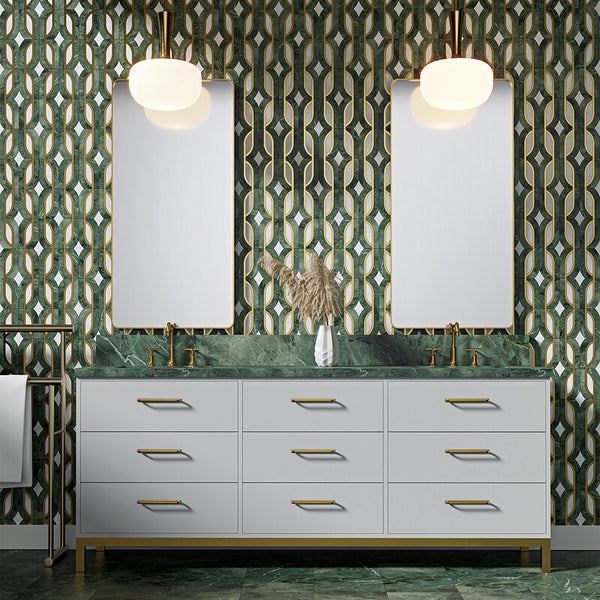 Verde Tia Marble Tiles - Honed