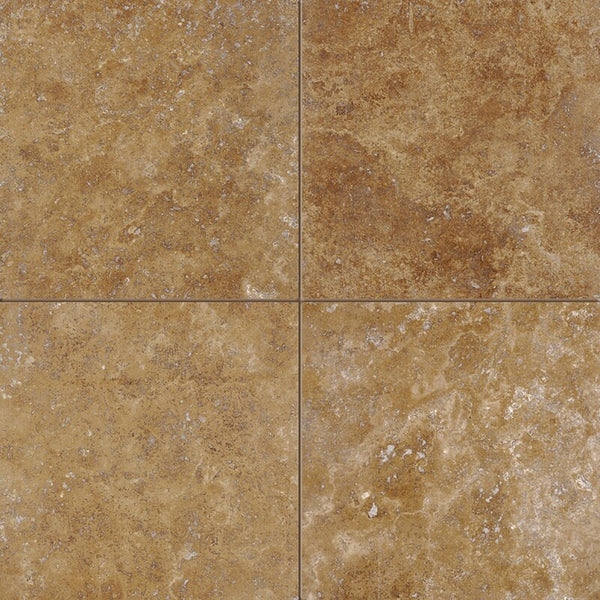 Walnut Dark Travertine Tiles - Polished