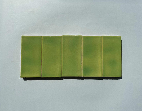 Watercolours Terracotta Rectangle Tiles - 020 - Glossy Translucent Crackle