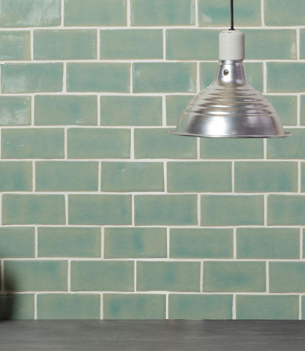 Watercolours Terracotta Rectangle Tiles - 030 - Glossy Translucent Crackle