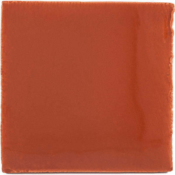 Watercolours Terracotta Rectangle Tiles - 051 - Glossy Solid