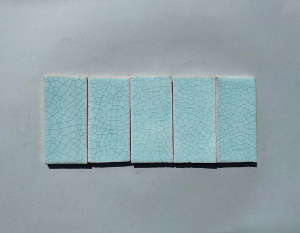 Watercolours Terracotta Square Tiles - 061 - Glossy Translucent Crackle