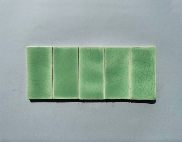 Watercolours Terracotta Square Tiles - 063 - Glossy Translucent Crackle