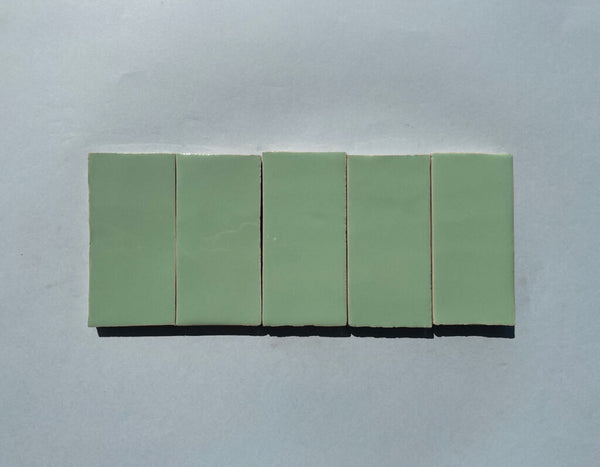 Watercolours Terracotta Rectangle Tiles - 064 - Glossy Solid
