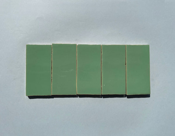Watercolours Terracotta Rectangle Tiles - 065 - Glossy Solid