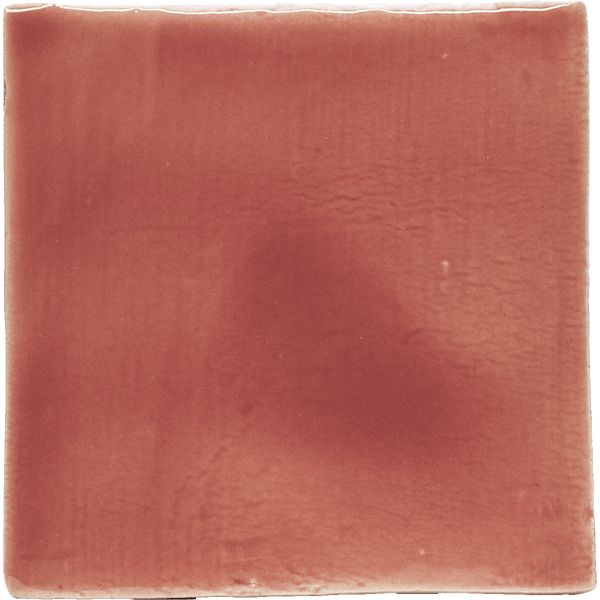 Watercolours Terracotta Square Tiles - 004 - Glossy Translucent