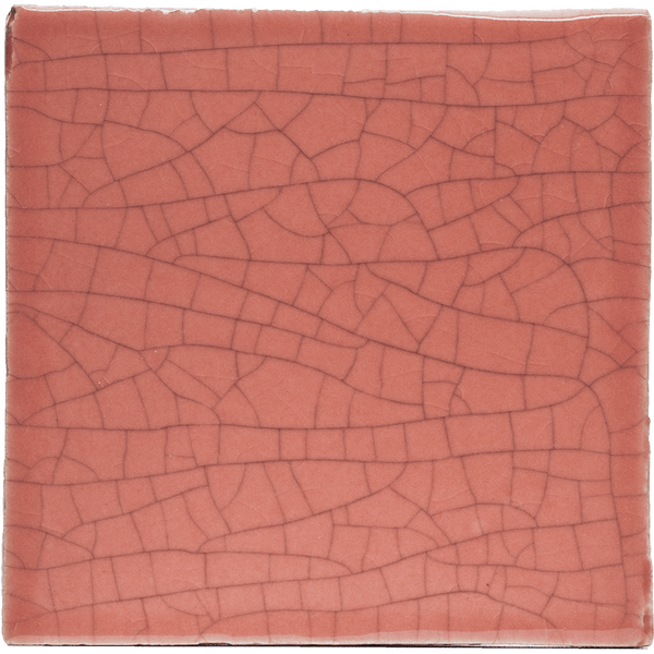 Watercolours Terracotta Square Tiles - 062 - Glossy Translucent Craquelé