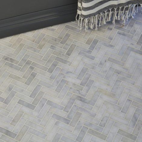 Whistler Marble Herringbone Pattern Mosaic