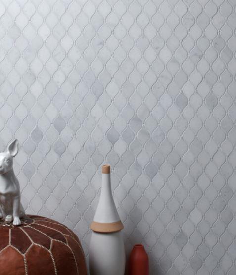 Whistler Marble Teardrop Pattern Mosaic