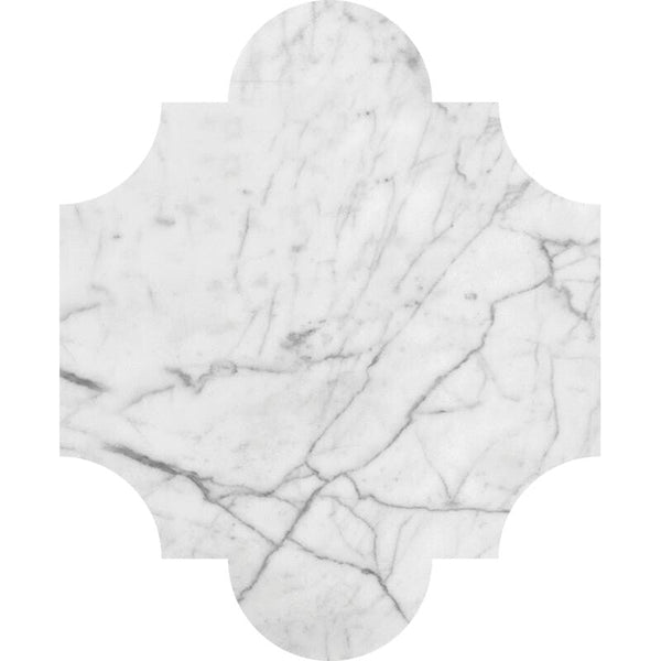 White Carrara T Marble San Felipe Tiles - Honed