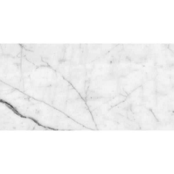 White Carrara T Marble Tiles - Honed