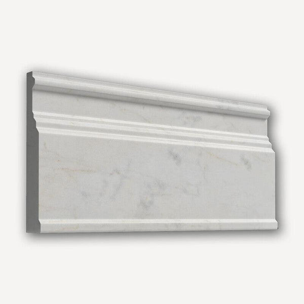 White Pearl Marble Base Skirting - Honed