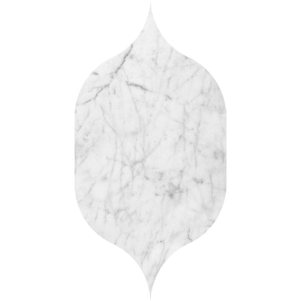 Carrara T Marble Gothic Arabesque Tiles - Honed