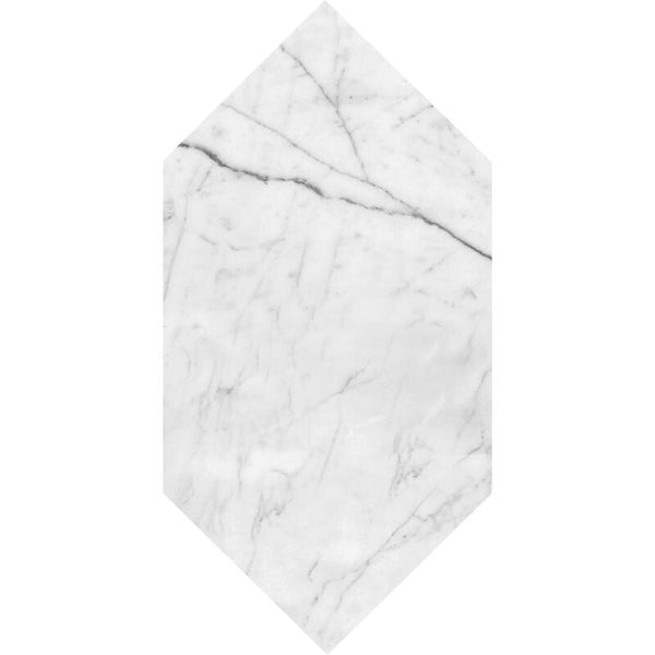 Carrara T Marble Large Picket Tiles - Honed