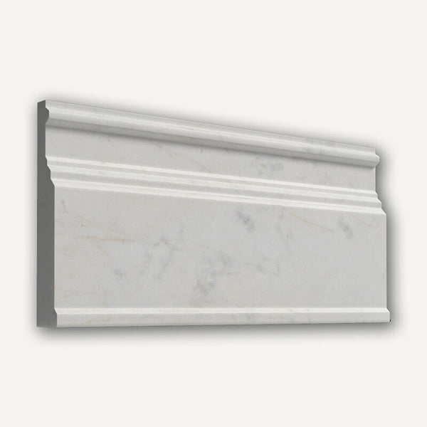 White Pearl Marble Base Skirting - Polished