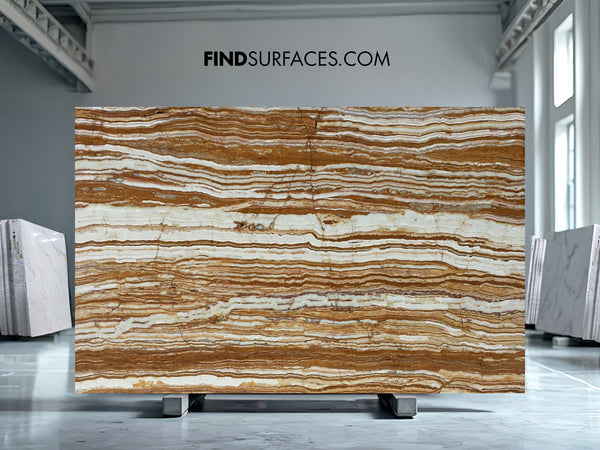 Brown Onyx Slabs - FS10423026-2 - 2000 x 1160 x 20 mm