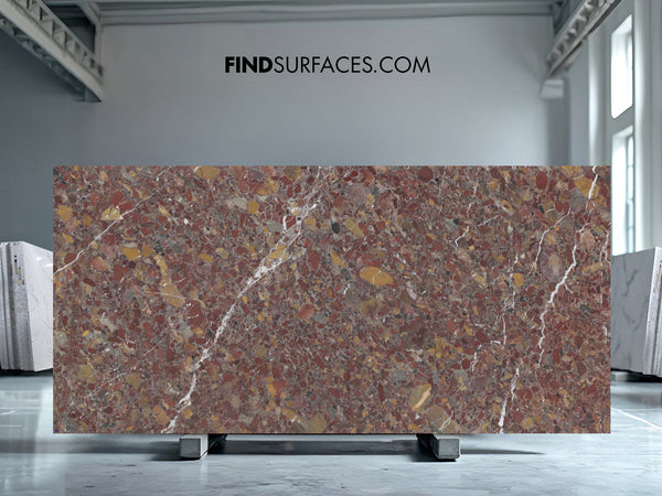 Ceppo Rosso Arlecchino Marble Slabs - FS86043885-6 - 2890 x 1600 x 20 mm