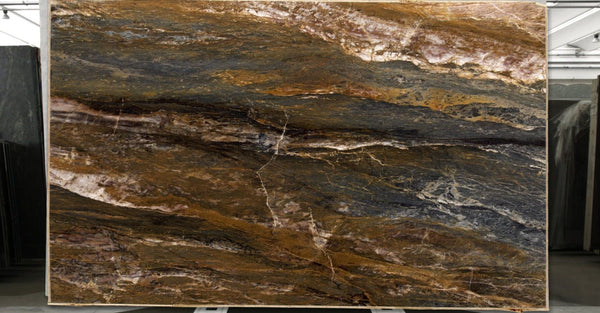 Mondrian Blue Quartzite Slabs - FS85243035 - 3250 x 2000 x 20 mm