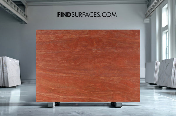Red Travertine Slabs - FS59791794 - 2970 x 1970 x 20 mm