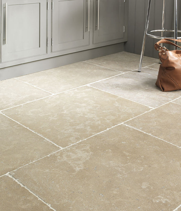 Cottesmore Limestone Tiles - Sandblasted and Tumbled